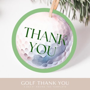 masters golf party favors, mens golfing birthday, thank you tag, INSTANT DOWNLOAD, canva editable template, man themes, FORETEE, par tee,