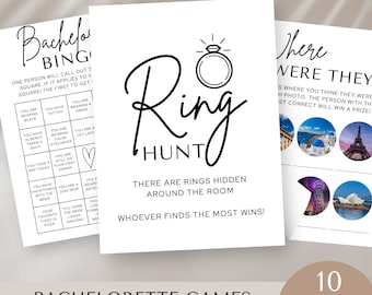 paquete de juegos de despedida de soltera minimalista, despedida de soltera, descarga instantánea editable, despedida de soltera, bingo de bach, plantilla canva imprimible, despedida de soltera