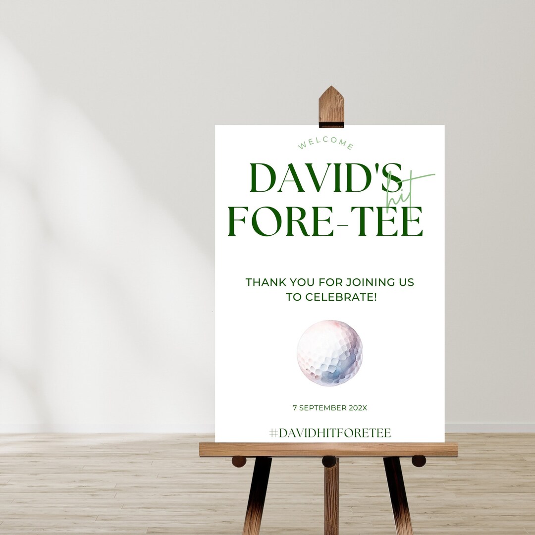 Golf Party Decor, Tee Time, Personalized Golf Club Sign, Hole in One ...