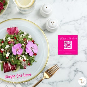 Teilen Sie die Liebe QR CODE Zeichen, Hochzeit Briefpapier, sofortiger Download, Fotoalbum teilen Qr Code, Photo Sharing App, Hochzeit Qr Code Vorlage