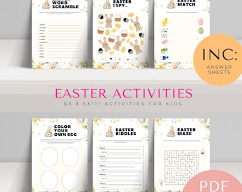 easter activity sheet for kids, Preschool Worksheets, Printables, Pages, Spring Activities, Homeschool, Learning Pack, Instant Download