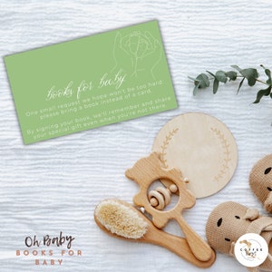 Boek voor baby | Babybibliotheek invoegen | Babyshowerboekaanvraag invoegen | Breng een boek mee in plaats van een kaart | CANVA Instant Download, honingbij
