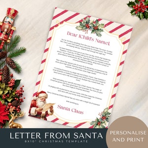 carta de santa personalizada, Regalos para niños, Cartas del Polo Norte, enviadas por correo, navidad, certificado, Lista agradable, Comida de reno