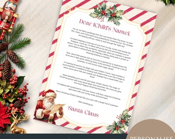 brief van de kerstman gepersonaliseerd, cadeaus voor kinderen, brieven van de Noordpool, gemaild, Kerstmis, Kerstmis, certificaat, mooie lijst, rendiervoedsel