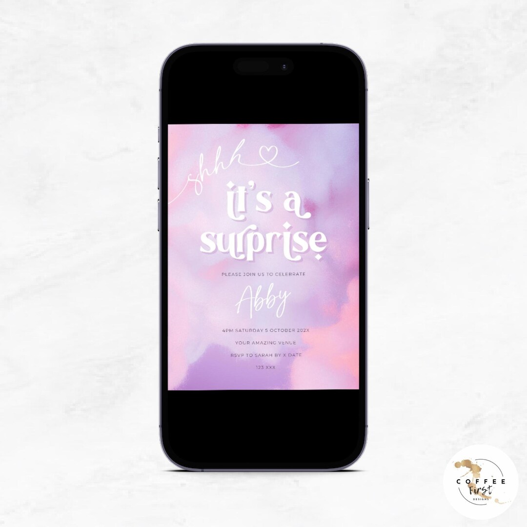 Surprise Birthday Invitation Through Text Message, Any Age, Bday Invite