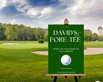 Golf Party Decor, Tee Time, Personalized Golf Club Sign, Hole In One, PARTEE, Instant Download, Birthday Poster,| Rustic Golf Team Sign