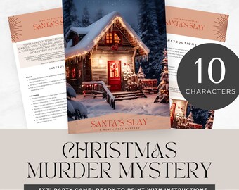 festa festiva con mistero di omicidio, Natale, giochi stampabili, buon omicidio, ufficio, gioco di ruolo, detective, download istantaneo, adulto, giallo