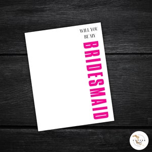 Bridesmaid Proposal Card | Will You Be My Bridesmaid Card | Instant Download | Flower Girl Proposal | To My Maid Of Honor | PRETTY WOMAN