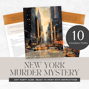 murder mystery party games for adults, printable, detective, escape room, instant download, digital, Unsolved Cold Case, Game Night, NEW yor