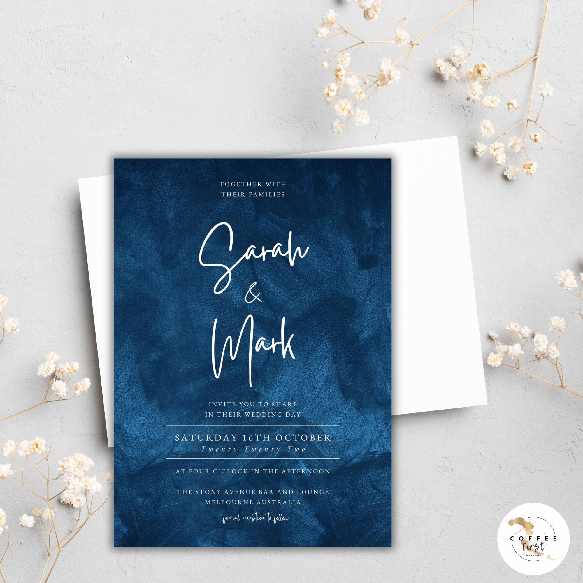 NAVY WEDDING BUNDLE Templates Navy and White Wedding - Etsy