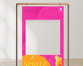 aperol spritz bridal shower selfie frame, Love At First Spritz, custom sign, Wedding Photo Booth Frame, Aperol Spritz Decor, favor, birthday