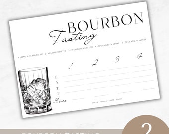 BOURBON Tasting Mat Printable Instant Download - Etsy