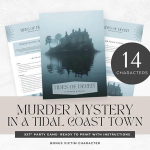 printable murder mystery game, true crime, party, role play, detective, cold case, holiday, instant download, digital, halloween, class