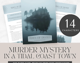 printable murder mystery game, true crime, party, role play, detective, cold case, holiday, instant download, digital, halloween, class