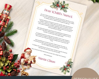 brief van de kerstman gepersonaliseerd, cadeaus voor kinderen, brieven van de Noordpool, gemaild, Kerstmis, Kerstmis, certificaat, mooie lijst, rendiervoedsel