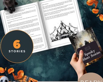 Spooky Short Stories, Halloween, Booklover Gift, Trick Or Treat, Scary, kids, family, novel, self published, instant download, printable,