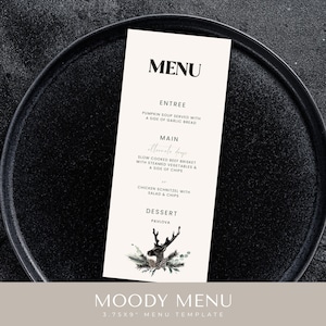 menu na poranek wigilijny, wydrukowalny świąteczny OBIAD, okres świąteczny, uczta wigilijna, edytowalny szablon canva, dekoracje stołu z jedzeniem, podpis na imprezę