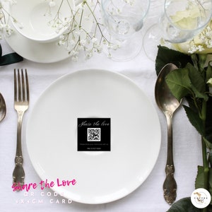 Teilen Sie die Liebe QR CODE Zeichen, Hochzeit Briefpapier, sofortiger Download, Fotoalbum teilen Qr Code, Photo Sharing App, Hochzeit Qr Code Vorlage