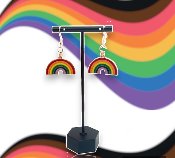 Vibrant Rainbow Pride Earrings: Colorful LGBTQ+ Jewelry Accessories for Festive Self-Expression