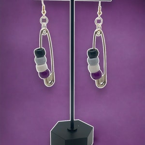 Boucles d'oreilles épingles à nourrice LGBTQ Asexual Pride : des accessoires de bijoux uniques pour une célébration queer