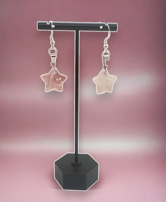 Celestial Crystal Star Dangle Earrings: Mystical Jewelry for Witchy, Pagan, and LGBTQ+ Fashion Lovers