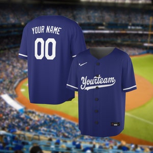 Bad Bunny MLB Los Angeles Dodgers Personalized Baseball Jersey