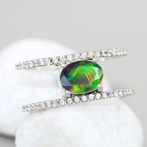 Natural fire Black opal ring, Vintage fire Black opal ring, October birthstone, Purpose ring, Promise ring, Statement ring, ring for women