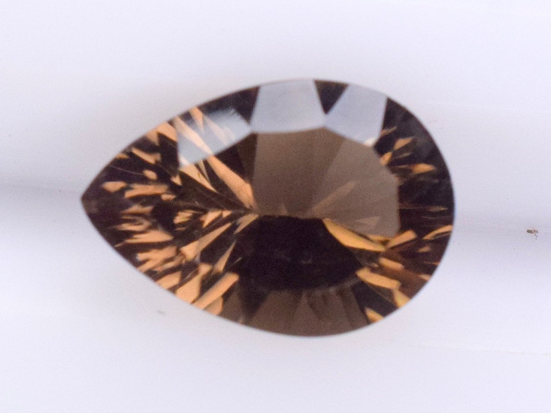 Brown Smoky Quartz Laser Cut Stone Pear Shape Smoky Quartz Etsy