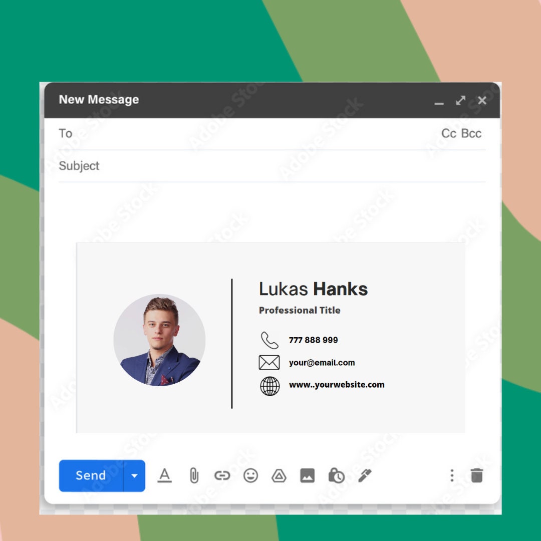 Email Signature Template Gmail Template Email Design Etsy