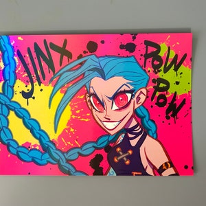 Jinx HOLOGRÁFICO 5" x 7" Impresión de postal
