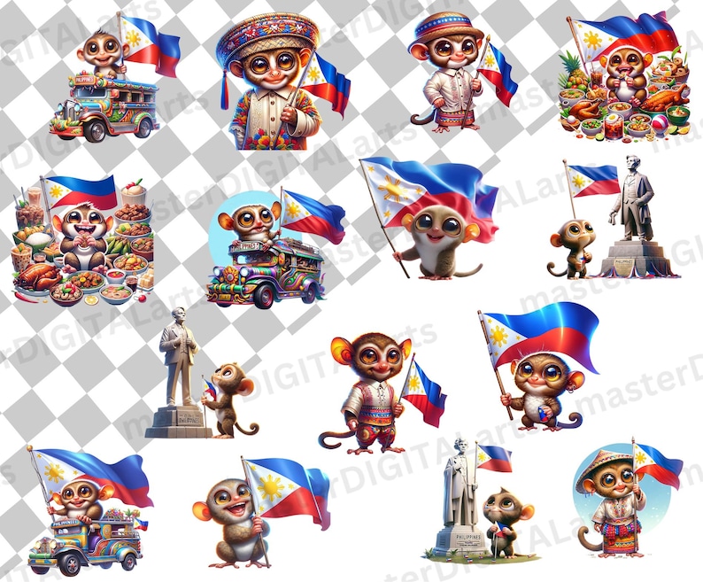 Tarsier Clipart Philippines' Tiny Primate, Jungle Theme Clipart ...