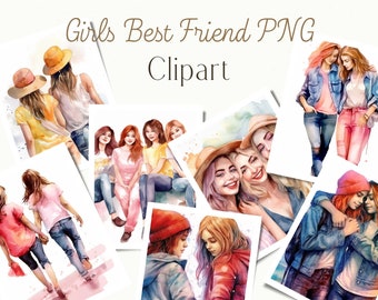 Bestfriend PNG, Bestfriend Clipart, Watercolor Best Friend PNG ...