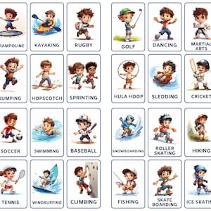 Get Moving and Learning, 32 Physical Activities Flashcards for Kids and Toddlers, Montessori Inspired Fun for Preschoolers