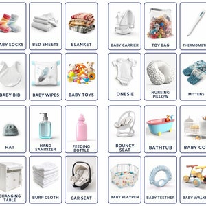 Get 32 Baby Accessories Flashcards for Kids, Perfect for Preschool, Montessori Activities, Printable Image Cards for Fun Learning