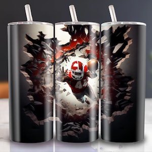 3D Football Players Wrap, 20oz Skinny Tumbler Sublimation Design, Digital Download, Straight & Tapered Tumbler Wrap.High Definition Pictures