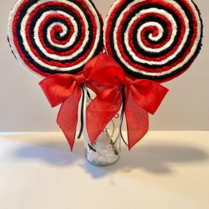 Large Red/Black/White Lollipops, Fake Lollipops, Faux Candy, Ladybug Decor, Kids Party Decor Window Displays, Halloween Fake lollipops