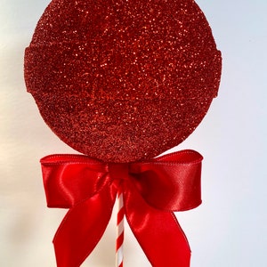 Giant Fake lollipops, Peppermint Candy Christmas, Peppermint Christmas, Red Lollipop, Photo prop, CandyLand Decoration, Valentines Decor