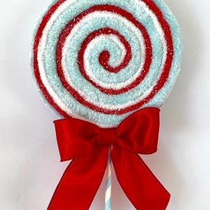 Red White Blue Fake Lollipop, Christmas Picks, Christmas Decorations , Holiday Decor, Blue Decor, Wreath Attachment, 4th of July Decorations