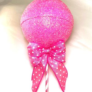 Bright Pink Fake Lollipop, Rainbow Candy Prop, Lollipop Dance Recital Prop, Candy Land Prop, Giant Lollipop Prop, Fake Lollipop Centerpiece