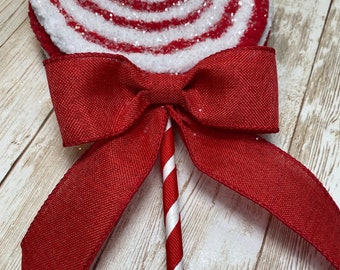 30 Inch, Red and White Candy Spray, Wreath Supplies, Christmas Decor, Tree  Decor 