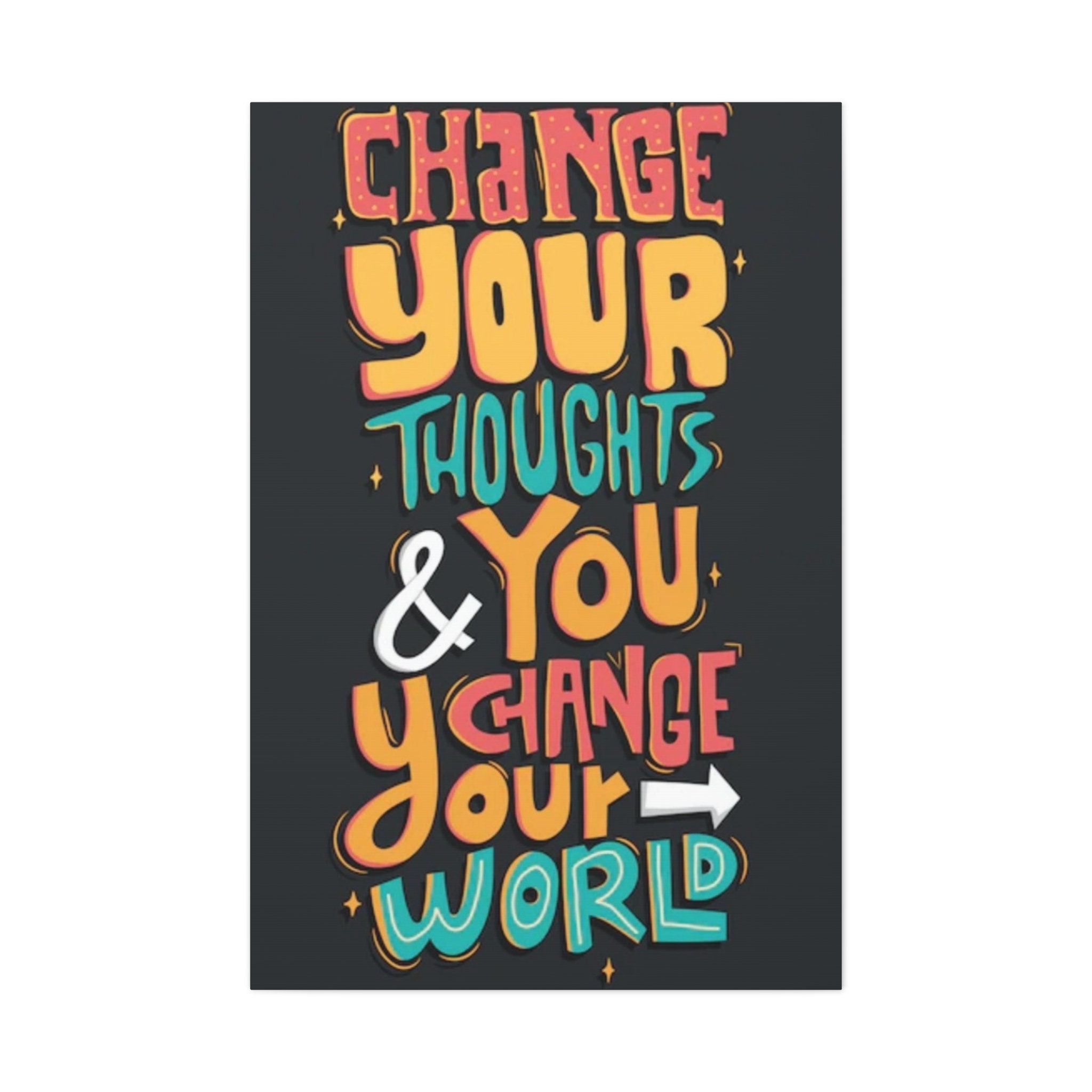 Change Your Thoughts & You Change Your World Dark Grey - Etsy