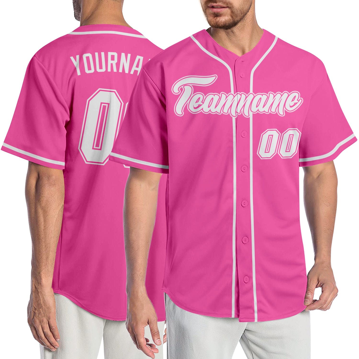 Personalized Baseball Jersey, Custom Pink Baseball Team