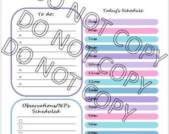 Beheerder ongedateerde maandelijkse planner-digitale download