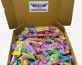 American Sweet Box Candy Hamper 50 Piece Large Gift Mix USA Candies