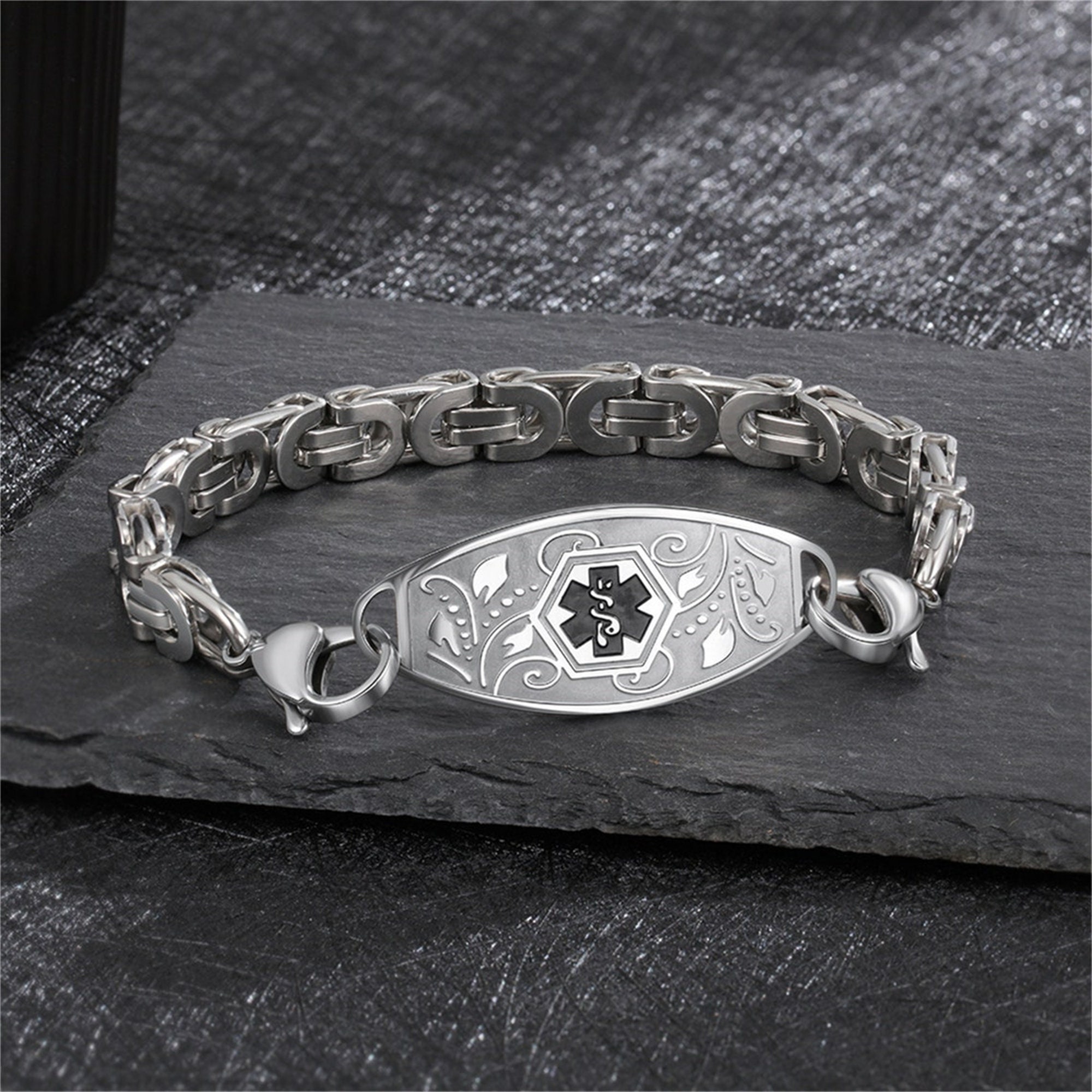 QR Code Medical Alert ID Bracelets for Men and Womendesigned Etsy