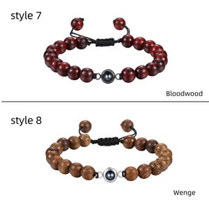 Personalized Men's Photo Projection Bracelet, Men Beaded Bracelet,Custom Picture Bracelet, Memorial Gifts for Him, Gift for Husband/ Dad image 10