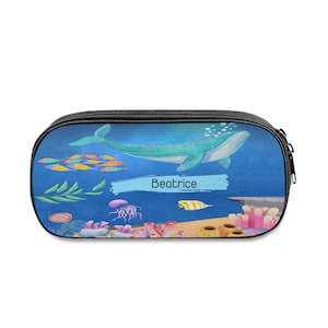 à personnaliser pour garçon | Sac à crayons avec nom personnalisé | Trousse à crayons sur le thème des astronautes | Étui à crayons sur le thème de l'océan | Cadeau de rentrée