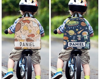 Personalisierter Kinderrucksack, anpassbarer Name, Zwei-Wege-Reißverschluss, Cartoon-Schultasche, Buchtasche für Schüler, Geschenk für Kinder