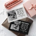 Custom Metal Ultrasound Photo Wallet Card, Sonogram Wallet Insert, Bump Gift, New Dad Gift for Husband, Dad To Be Gift for Him