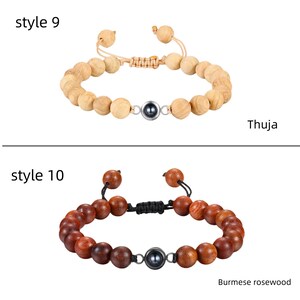 Personalized Men's Photo Projection Bracelet, Men Beaded Bracelet,Custom Picture Bracelet, Memorial Gifts for Him, Gift for Husband/ Dad image 11